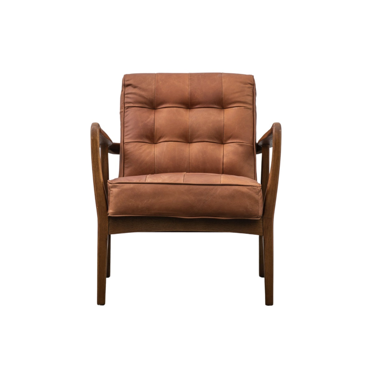 Linwood Classic Vintage Brown Leather Armchair