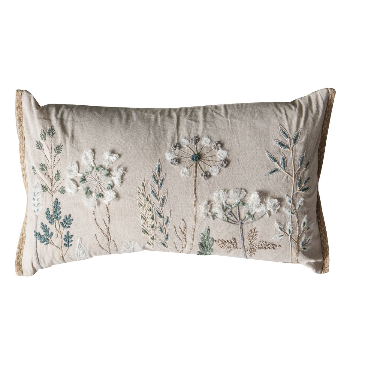 Amaryllis Floral Stitched Cushion