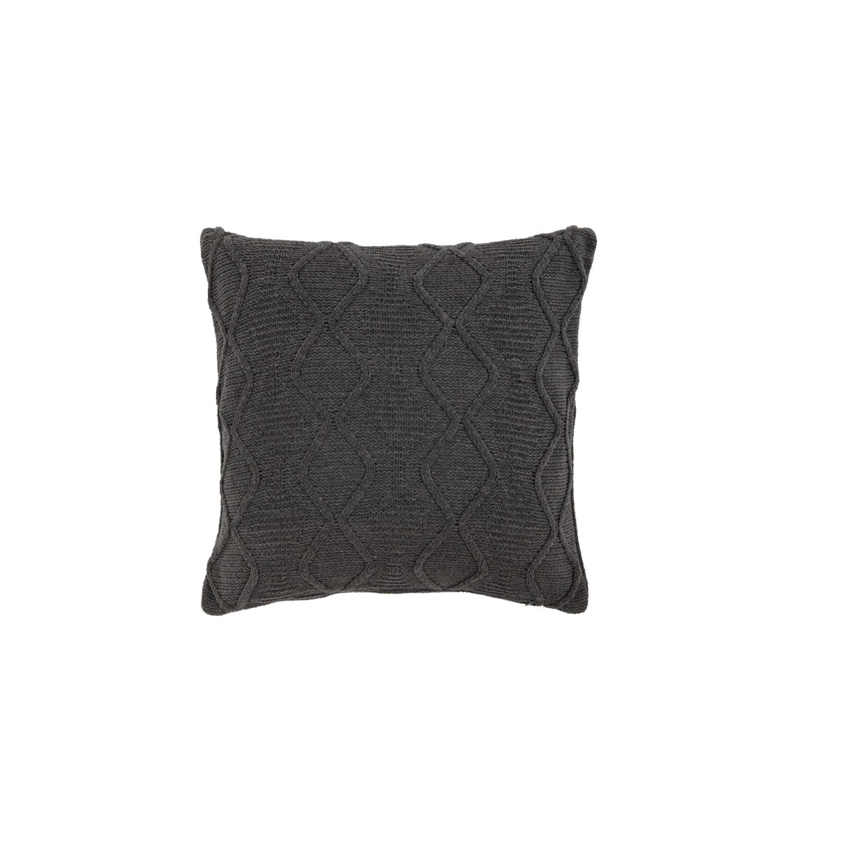 Velvetine Dark Grey Cable Cushion Cover