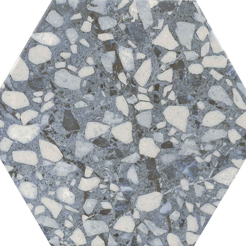 Terrahex Blue Matt Wall & Floor Tile 23cm x 27cm