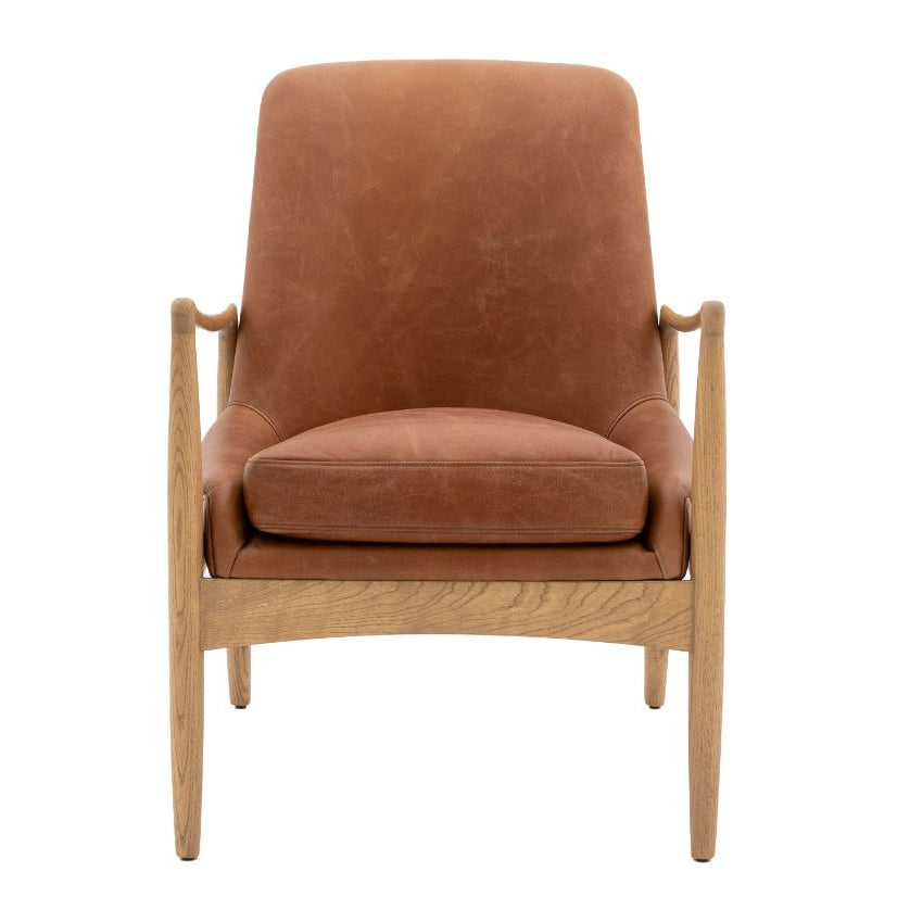 Velosso Brown Leather Armchair