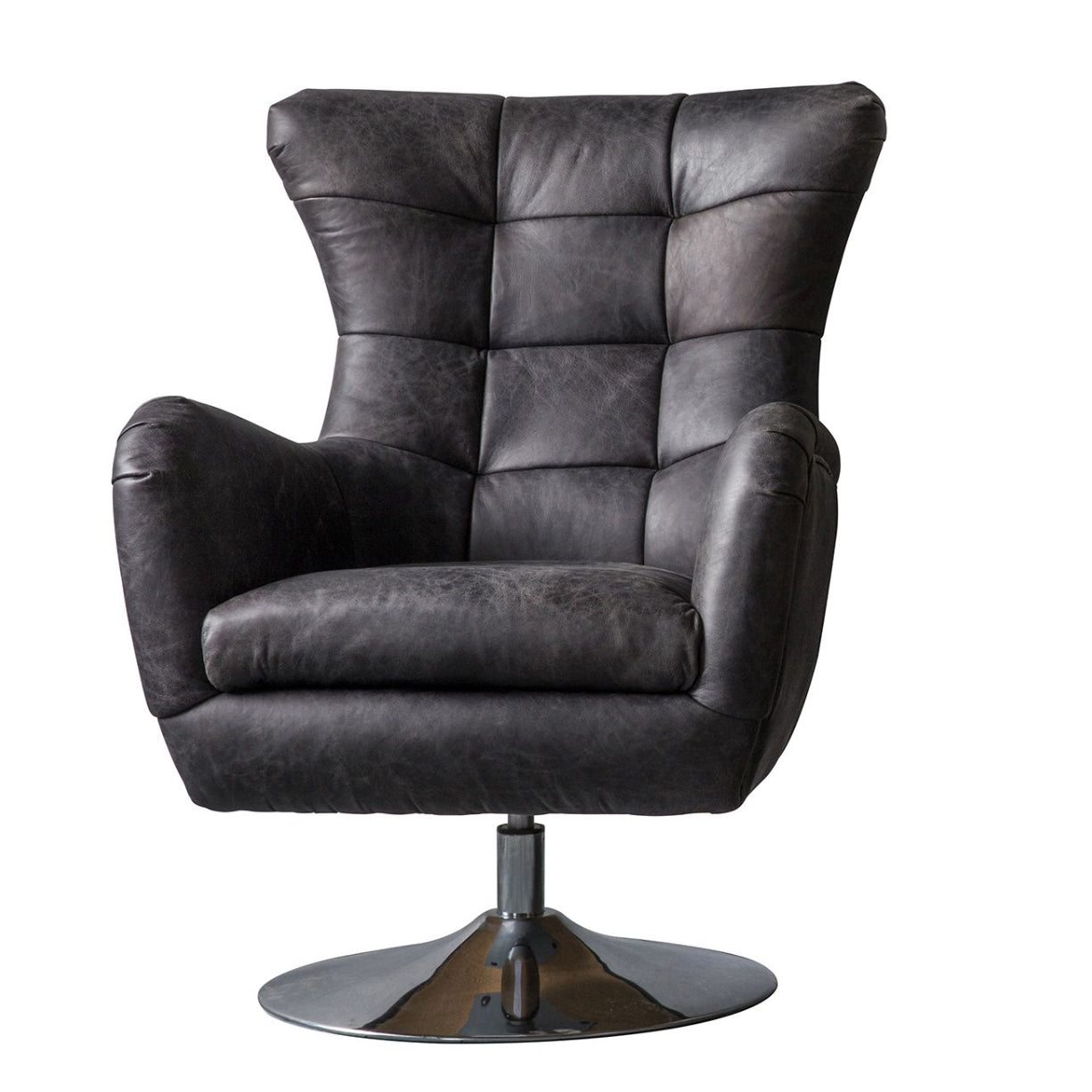 Verona Antique Ebony Swivel Armchair