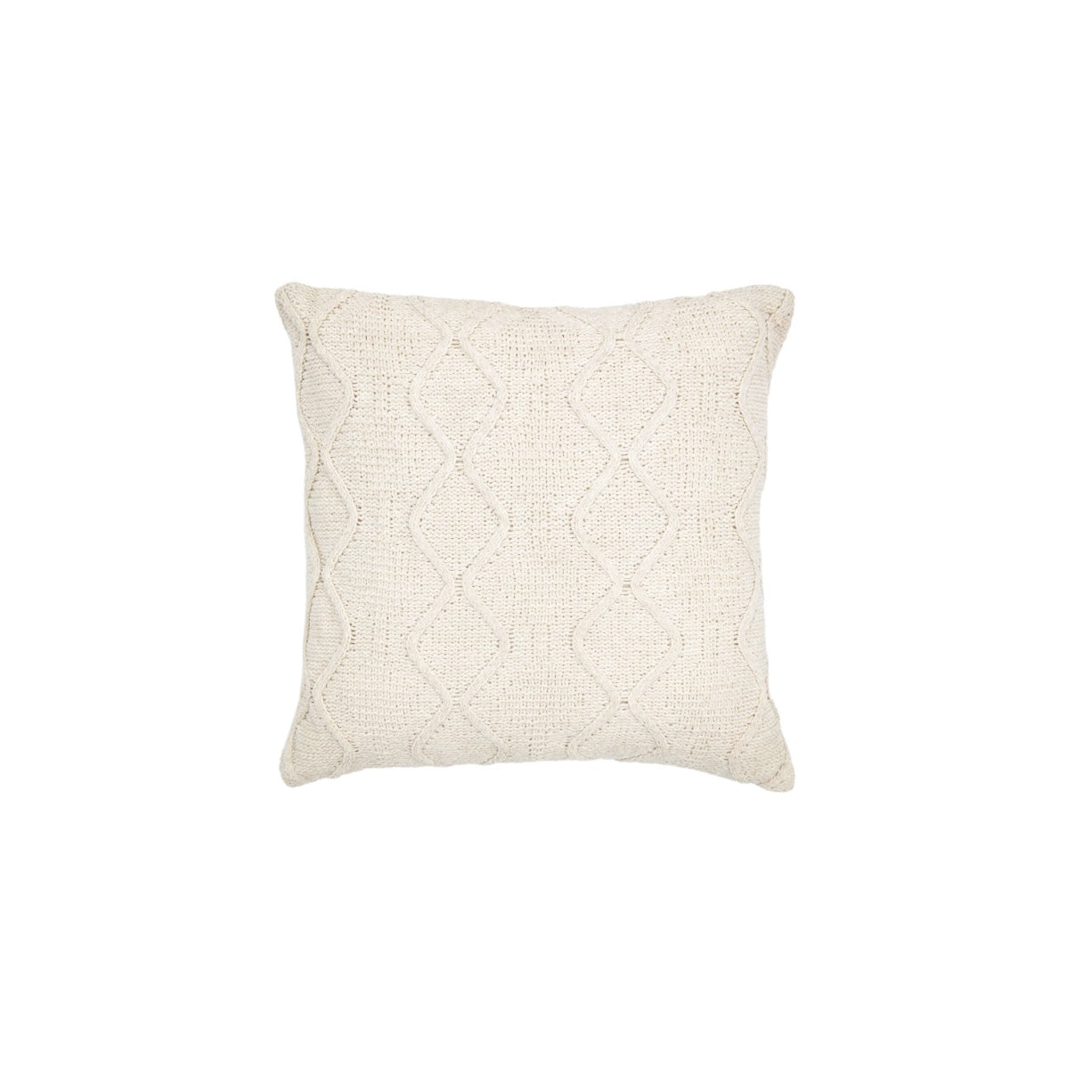 Velvetine Cream Cable Cushion Cover