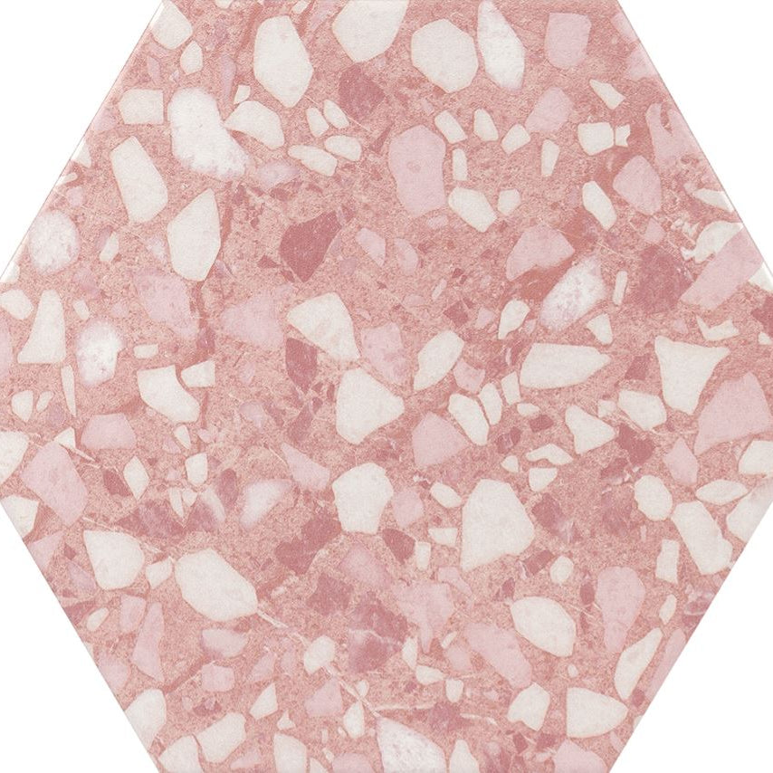 Terrahex Rose Matt Wall & Floor Tile 23cm x 27cm