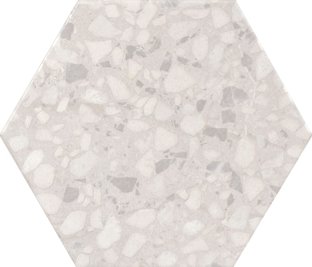 Terrahex White Matt Wall & Floor Tile 23cm x 27cm