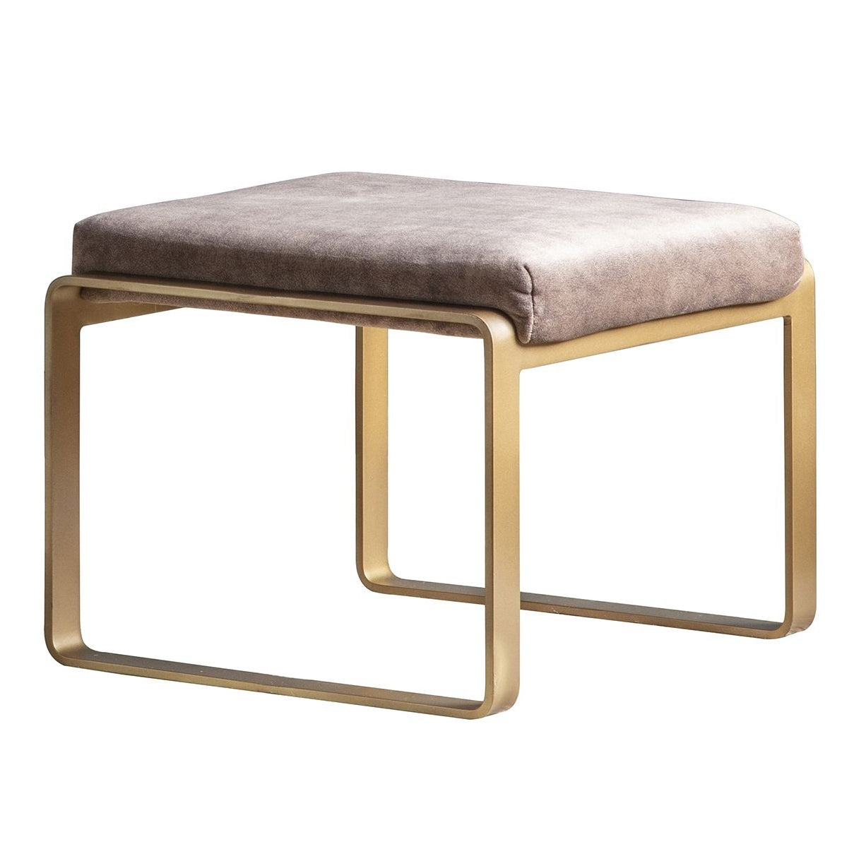 Mocha Velvet Lounge Footstool