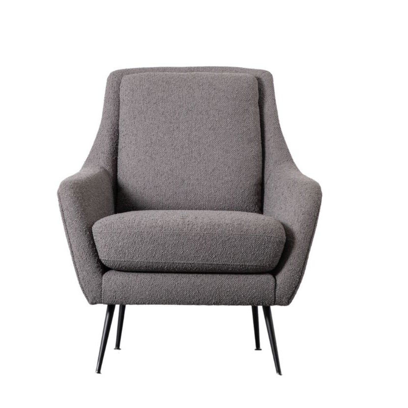 Stanton Dark Grey Linen Armchair