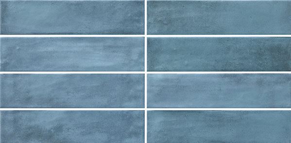 Canvas Blue Matt Wall Tile 6cm x 25cm