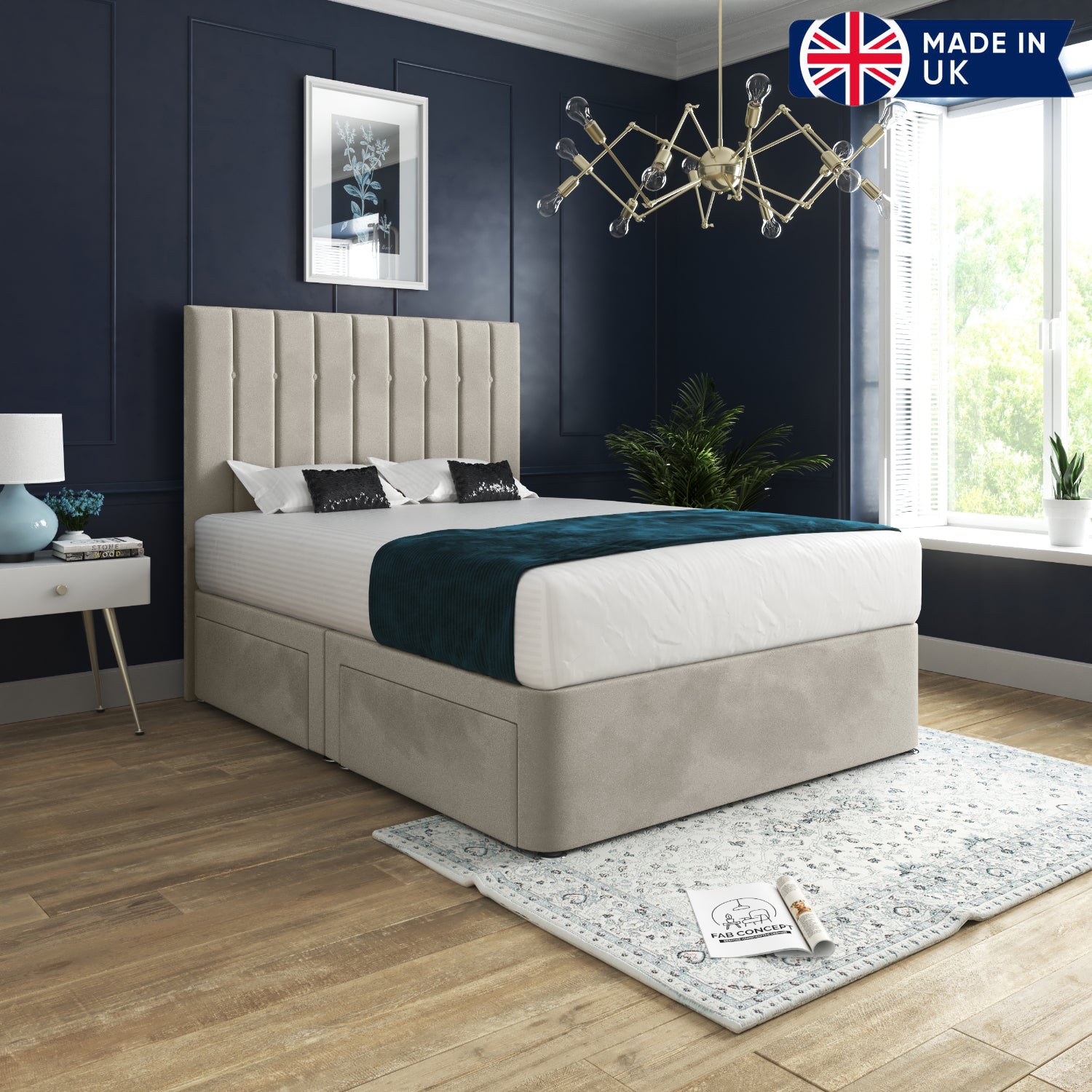 Marcelo Upholstered Soft Velvet Bed Frame