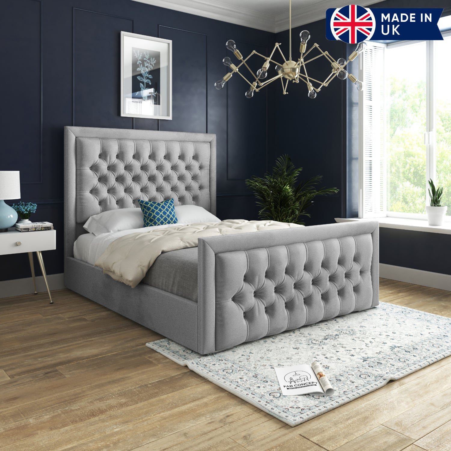 Rovigo Upholstered Soft Velvet Bed Frame