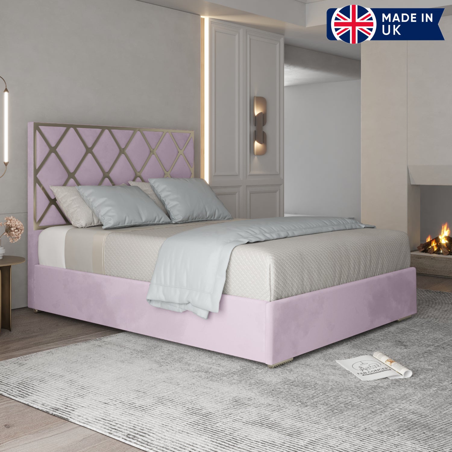 Tammy Upholstered Soft Velvet Metal Bed Frame