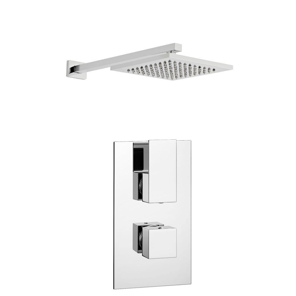 Vitalis Thermostatic Concealed Shower With Fixed Overhead Drencher