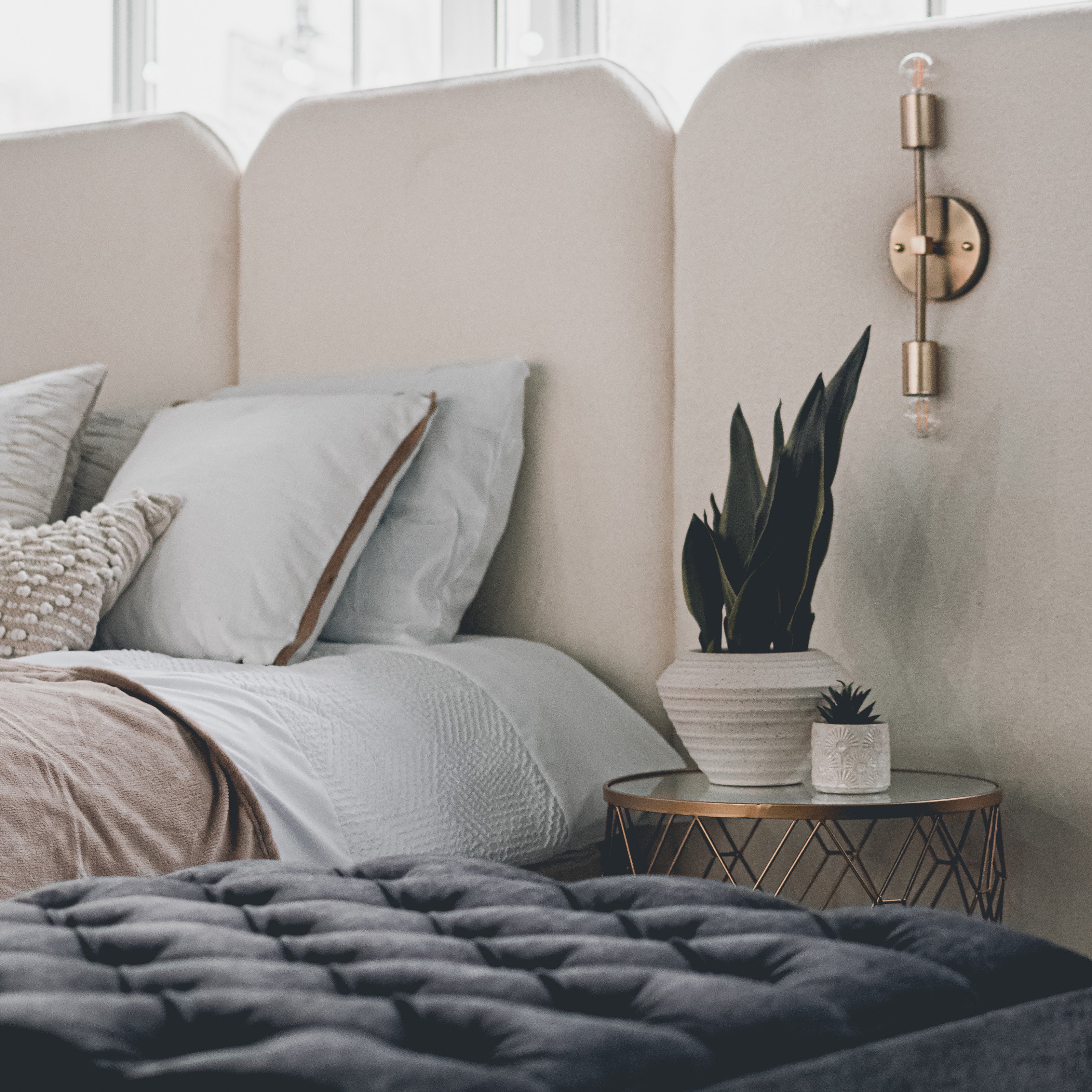 Molly Panelled Bed with Lights